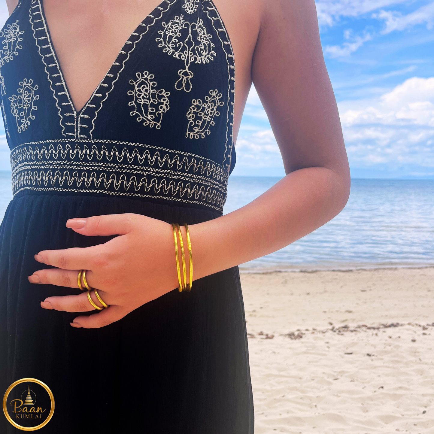 Combien porter de joncs bouddhistes – bracelet doré or fin – tradition thaïlandaise