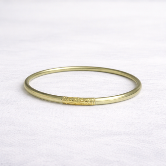 Jonc bouddhiste Kumlaï champagne – bracelet bouddhiste traditionnel de Thaïlande