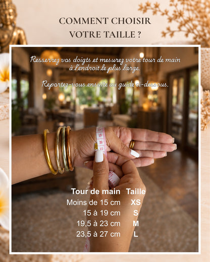 Comment mesurer le tour de main pour choisir la taille XS, S, M ou L d’un jonc bouddhiste Bâan Kumlaï
