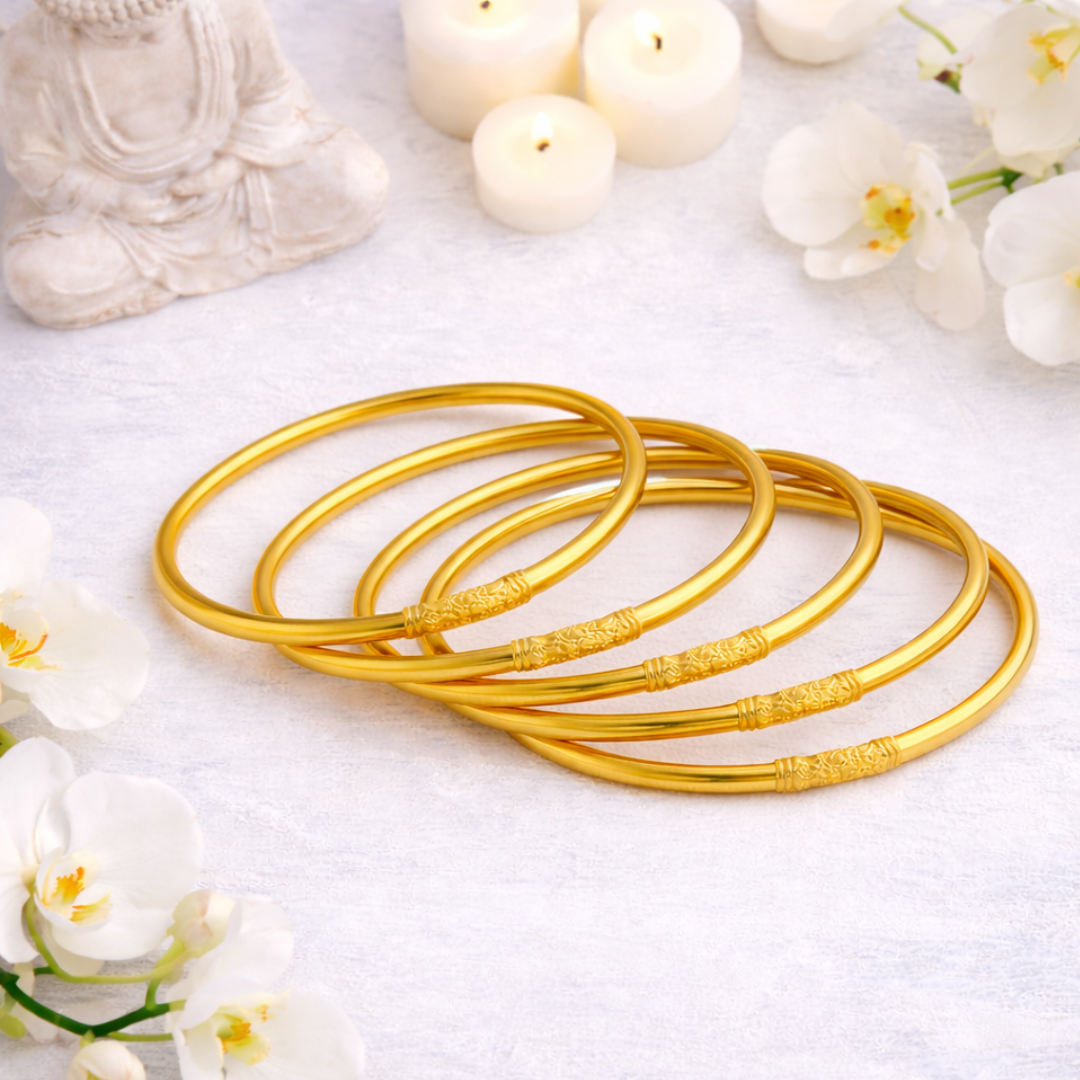 Pourquoi porter 5 joncs bouddhistes - Les kumlai se portent en nombre impair - On porte cinq bracelets pour les 5 préceptes bouddhistes.