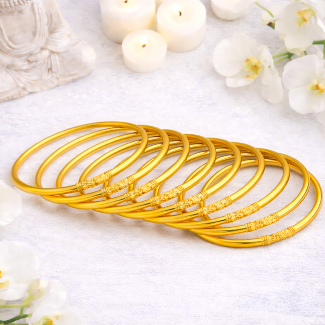 Pourquoi porter 9 joncs bouddhistes - Les kumlai se portent en nombre impair - On porte neuf bracelets pour la réussite et comme porte-bonheur ultime.